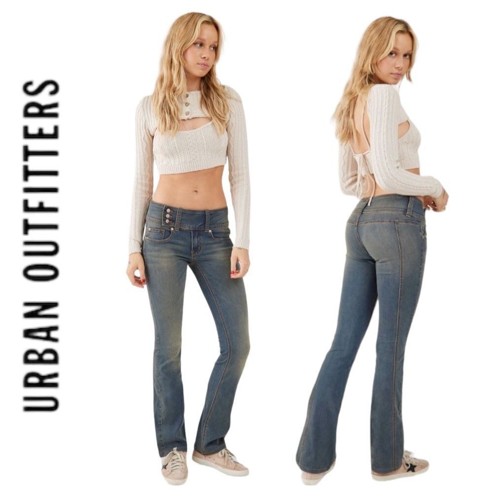 NEW BDG UO Urban Outfitters Y2K Belted Denim Rinse Jeans 31 32